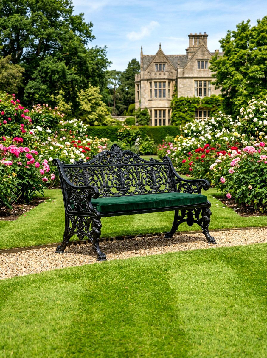 Victorian Cast Iron Bench - 30 garden reading bench ideas