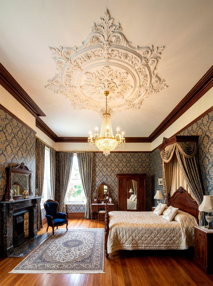 Victorian Ceiling Medallion - 30 bedroom ceiling ideas