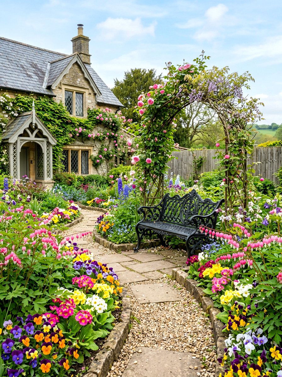 Victorian Cottage Garden - 30 cottage front border ideas