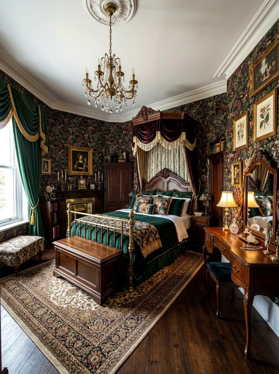 Victorian Dark Romantic Bedroom - 30 dark romantic bedroom ideas