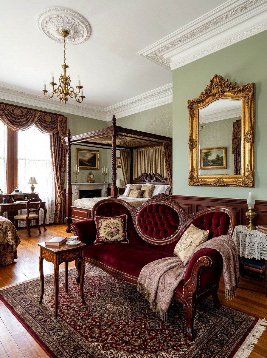 Victorian Fainting Couch - 30 bedroom mini lounge ideas