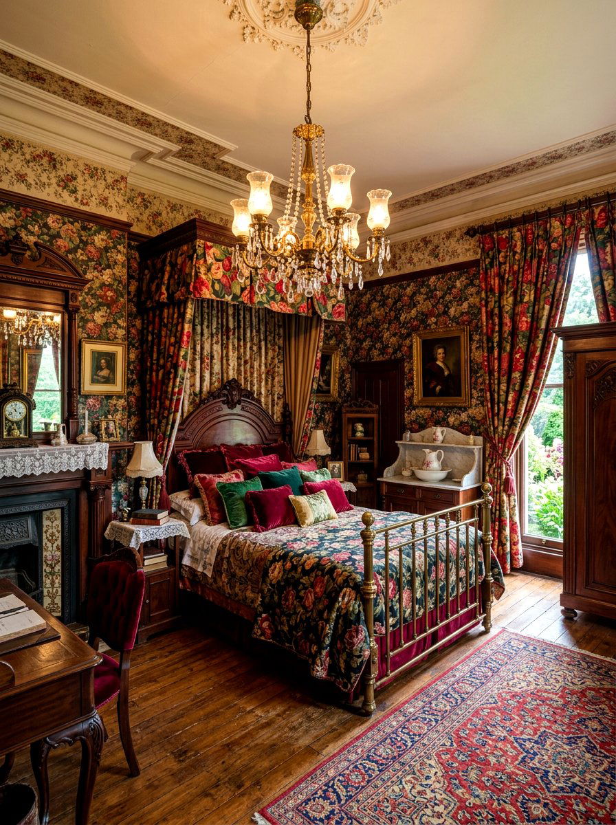 Victorian Floral Bedroom - 30 bloomcore bedroom ideas