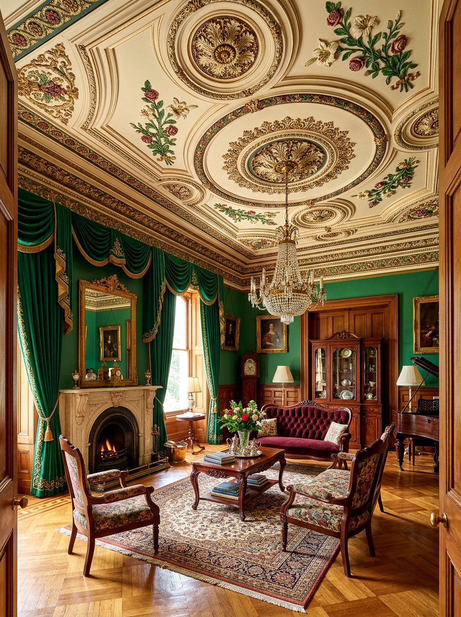 Victorian Floral Ceiling - 30 vintage floral ceiling ideas