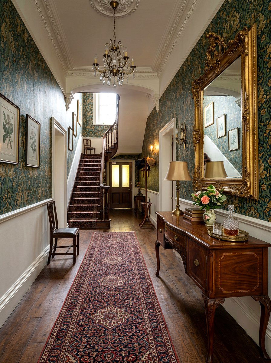 Victorian Floral Hallway - 30 flower room ideas