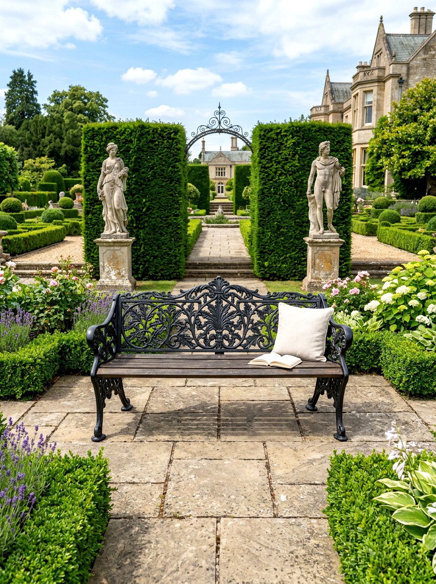 Victorian Garden Bench - 30 front yard bench ideas