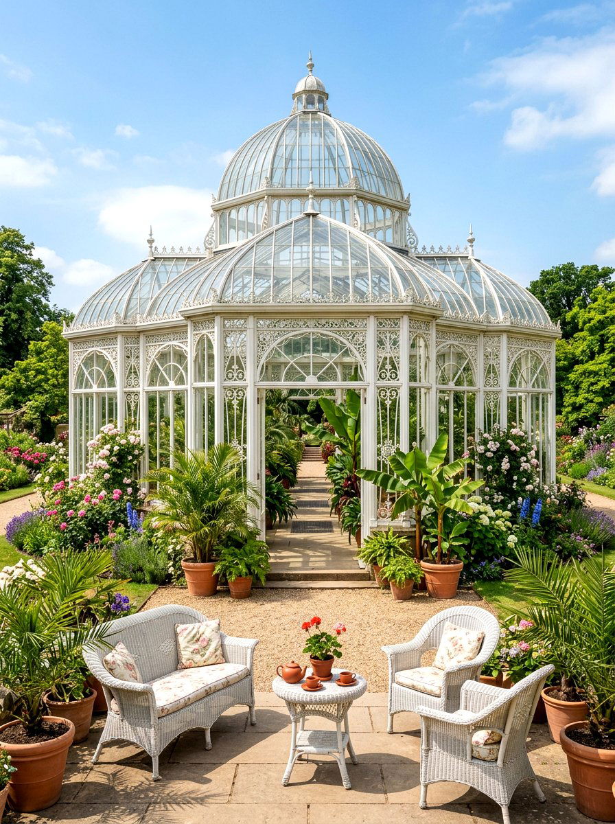 Victorian Garden Conservatory - 30 hidden garden room backyard ideas