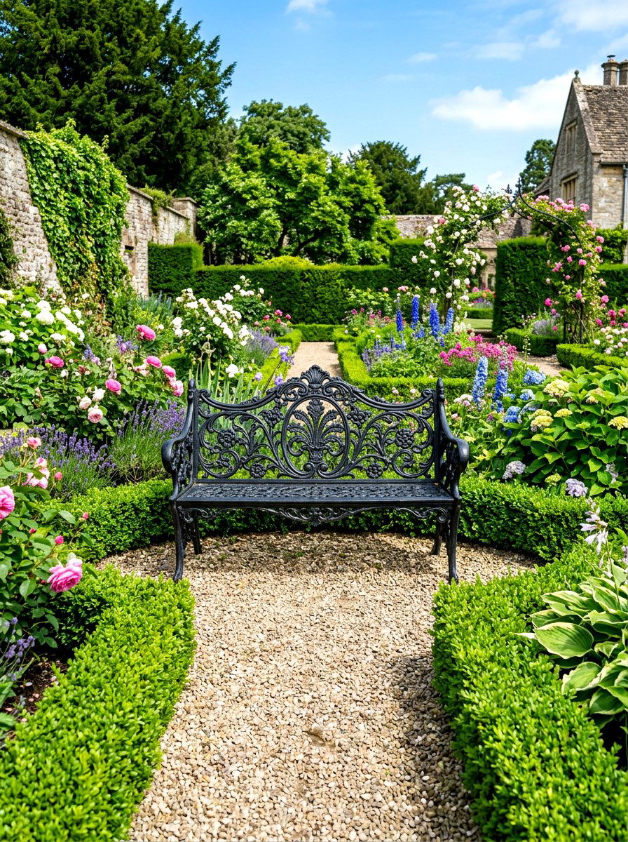 Victorian Garden Seat - 30 secret garden seating ideas