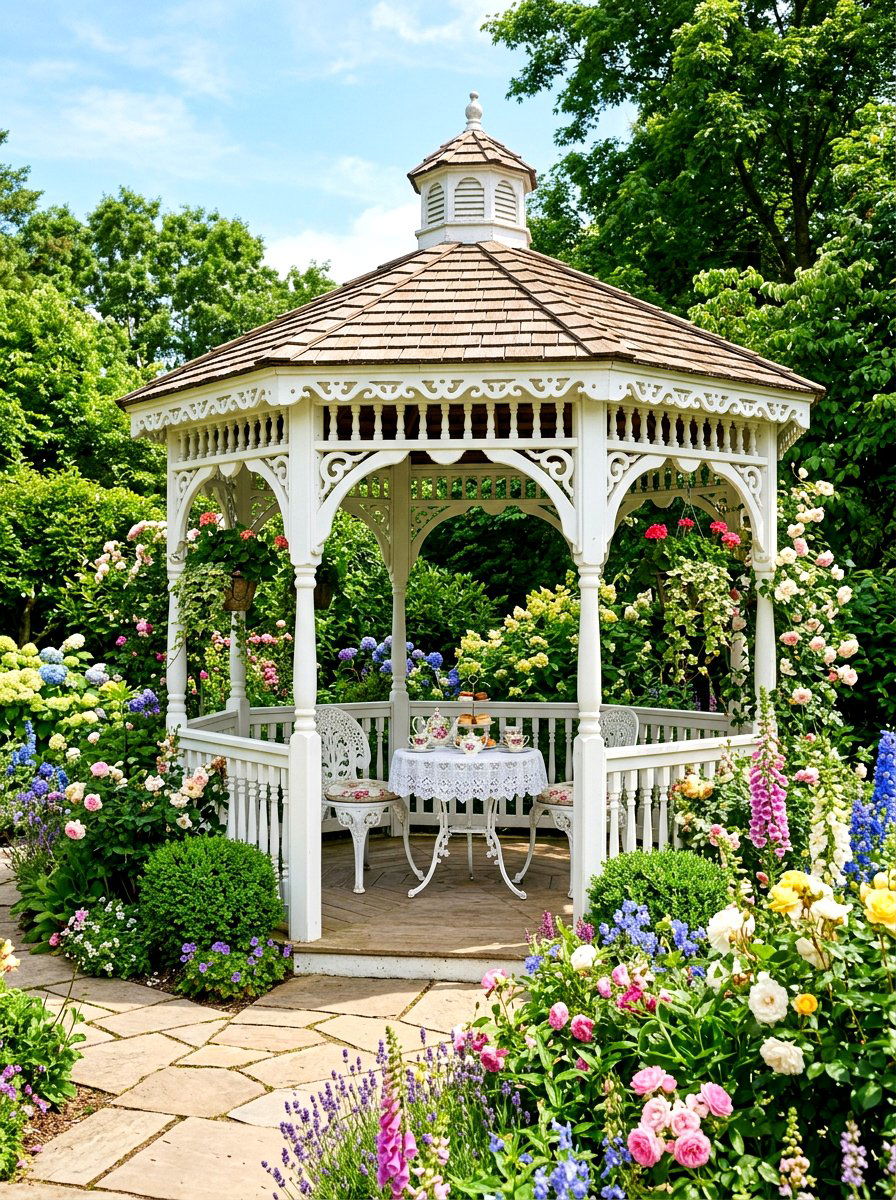 Victorian Garden Tea Gazebo - 30 garden tea gazebo ideas