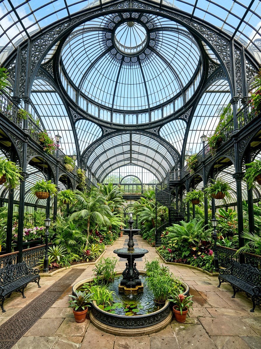 Victorian Glasshouse Style - 30 greenhouse plant layout ideas