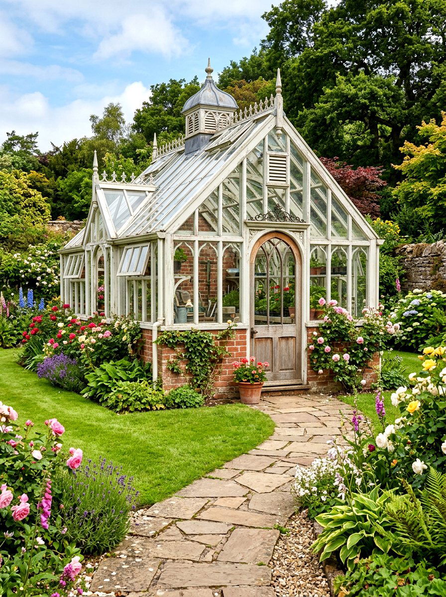 Victorian Greenhouse Shed - 30 greenhouse shed combo ideas