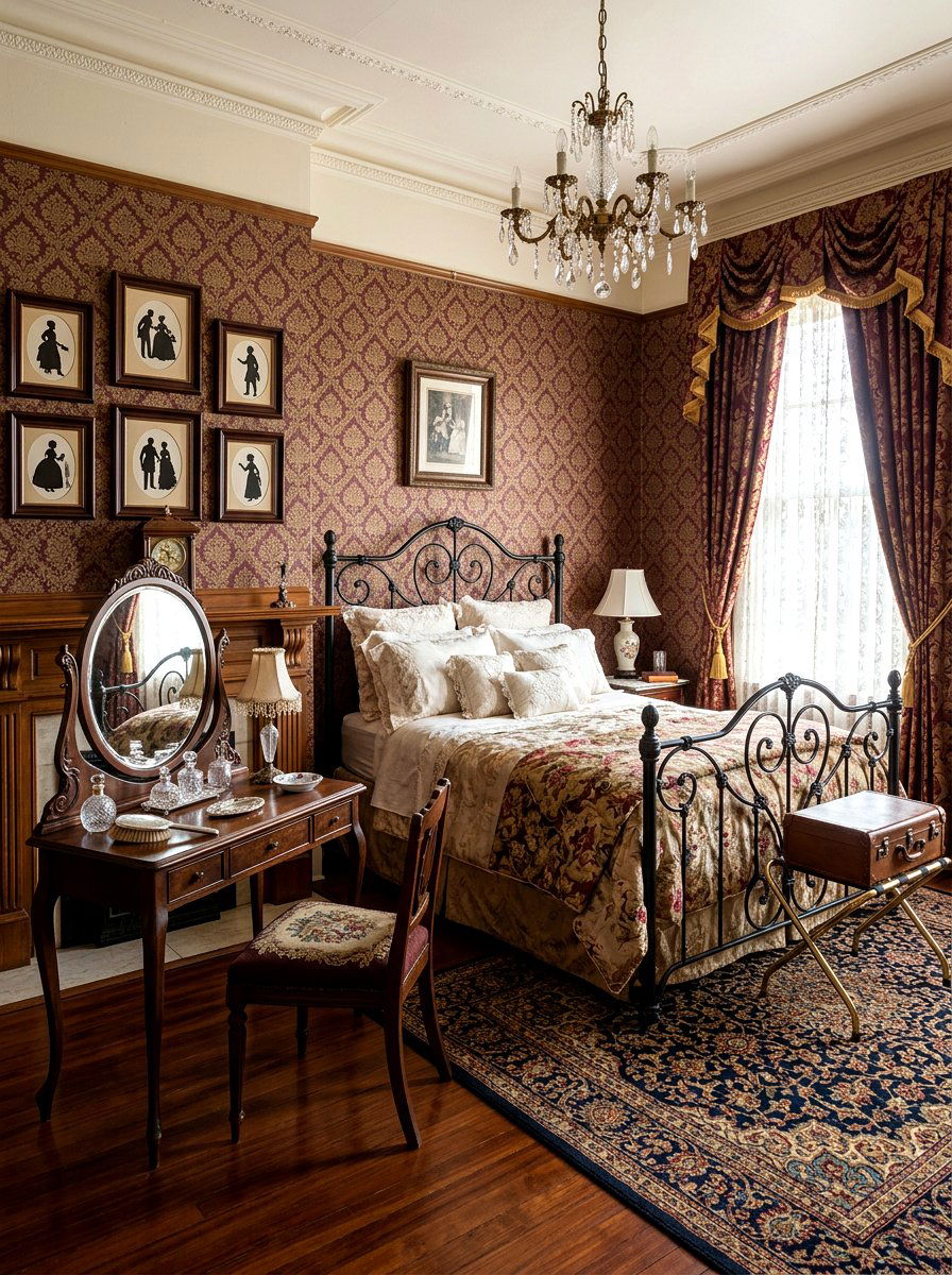 Victorian Guest Room - 30 dark academia room ideas
