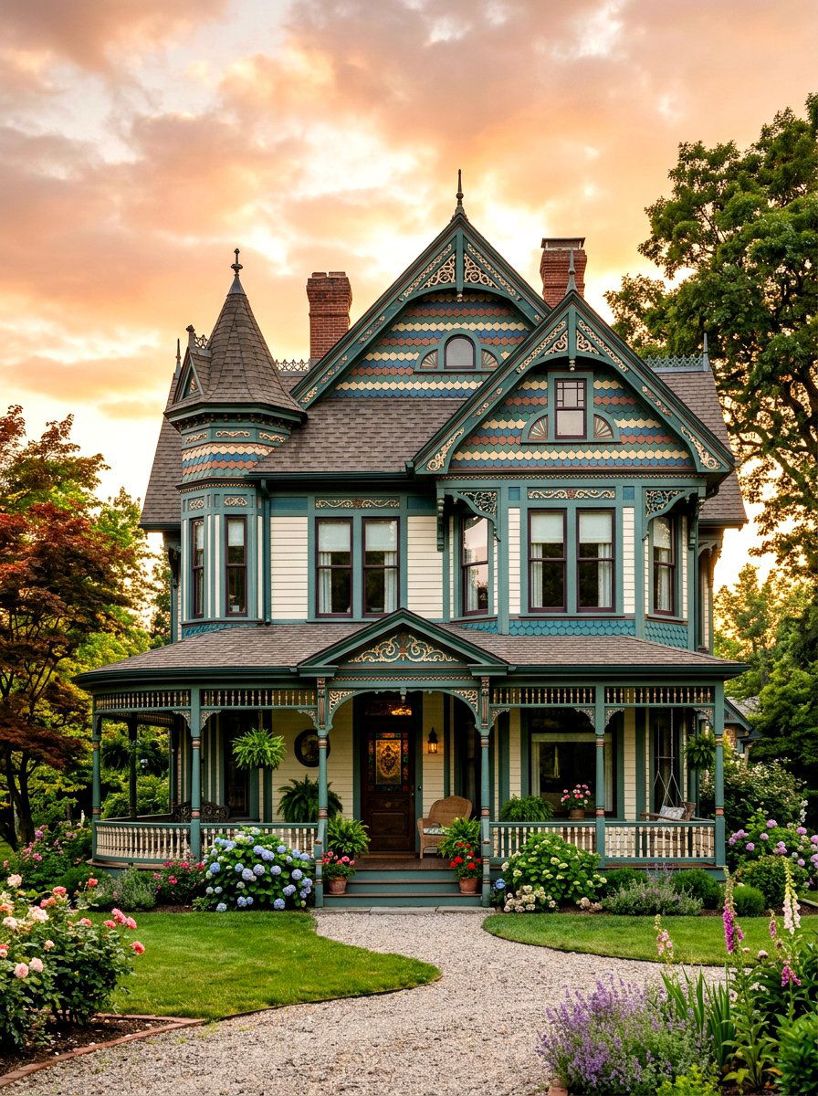 Victorian House Cedar Shingle Pattern - 30 cedar shake exterior ideas