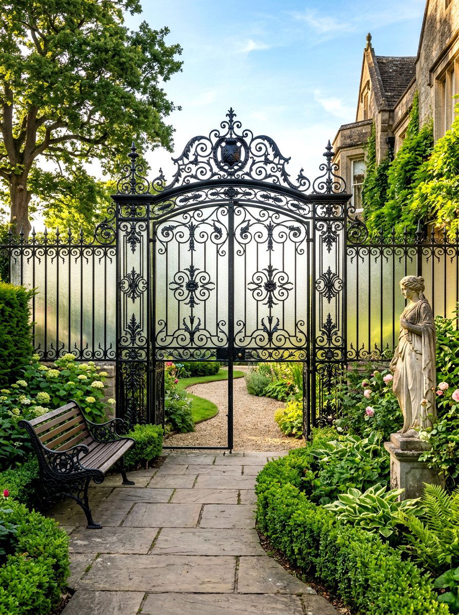 Victorian Iron Gate Screen - 30 outdoor changing room ideas