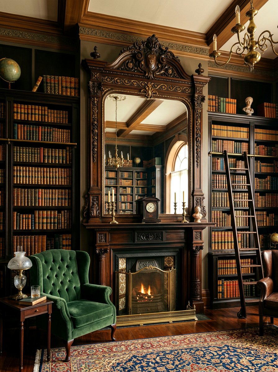 Victorian Overmantel Mirror - 30 antique mirror wall ideas