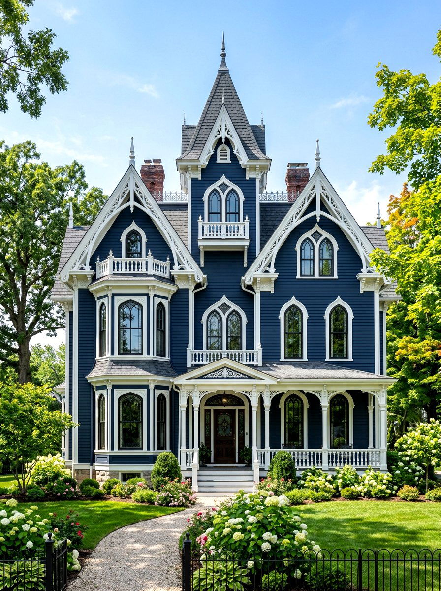 Victorian Painted Lady Detail - 30 black bronze window exterior ideas
