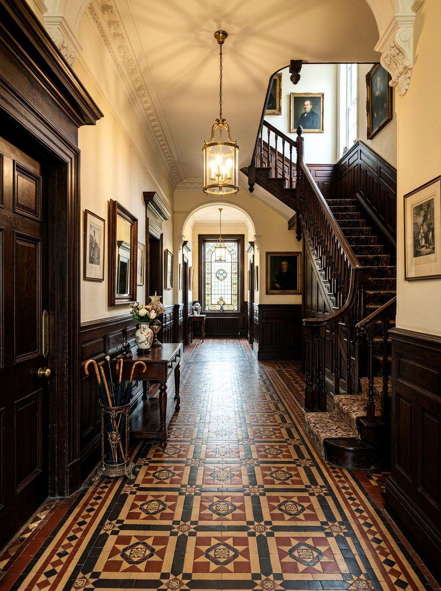 Victorian Pattern Floor Tile - 30 peel and stick floor ideas