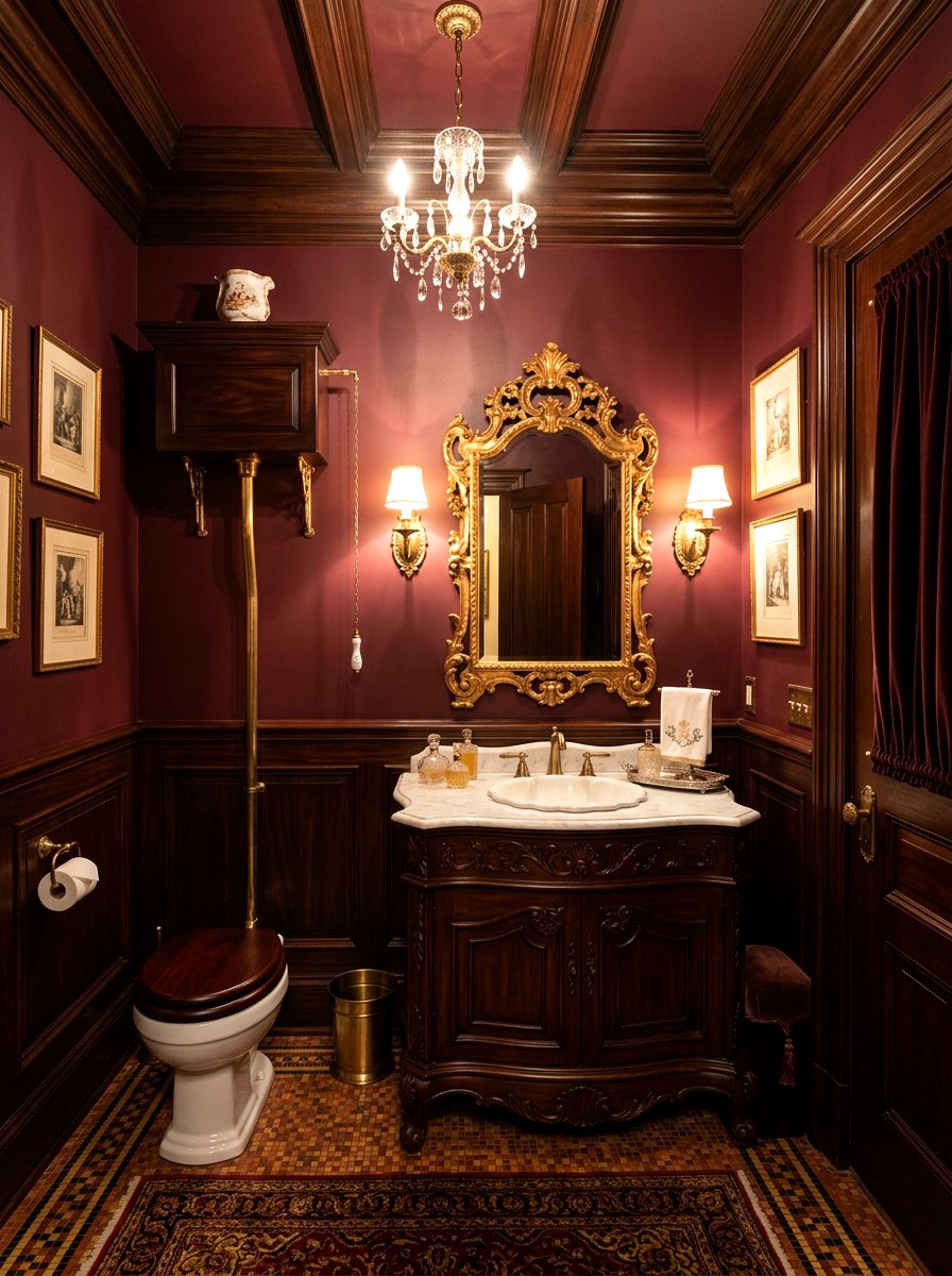 Victorian Powder Room - 30 vintage powder room ideas
