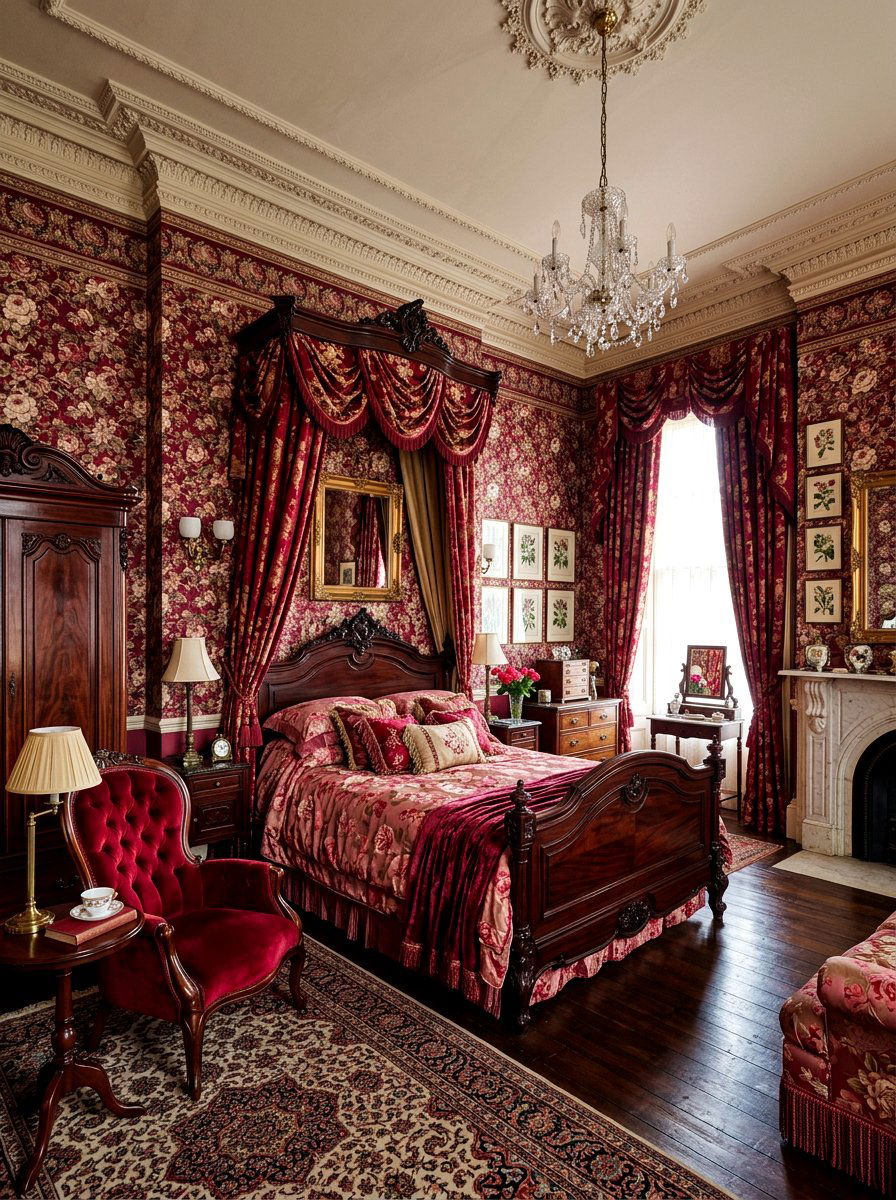 Victorian Rose Style - 30 romantic floral bedroom ideas