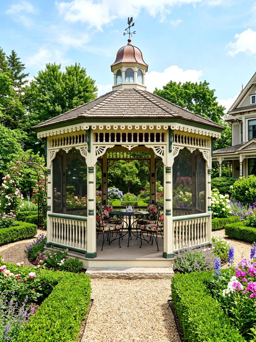 Victorian Screened Gazebo - 30 screened gazebo ideas