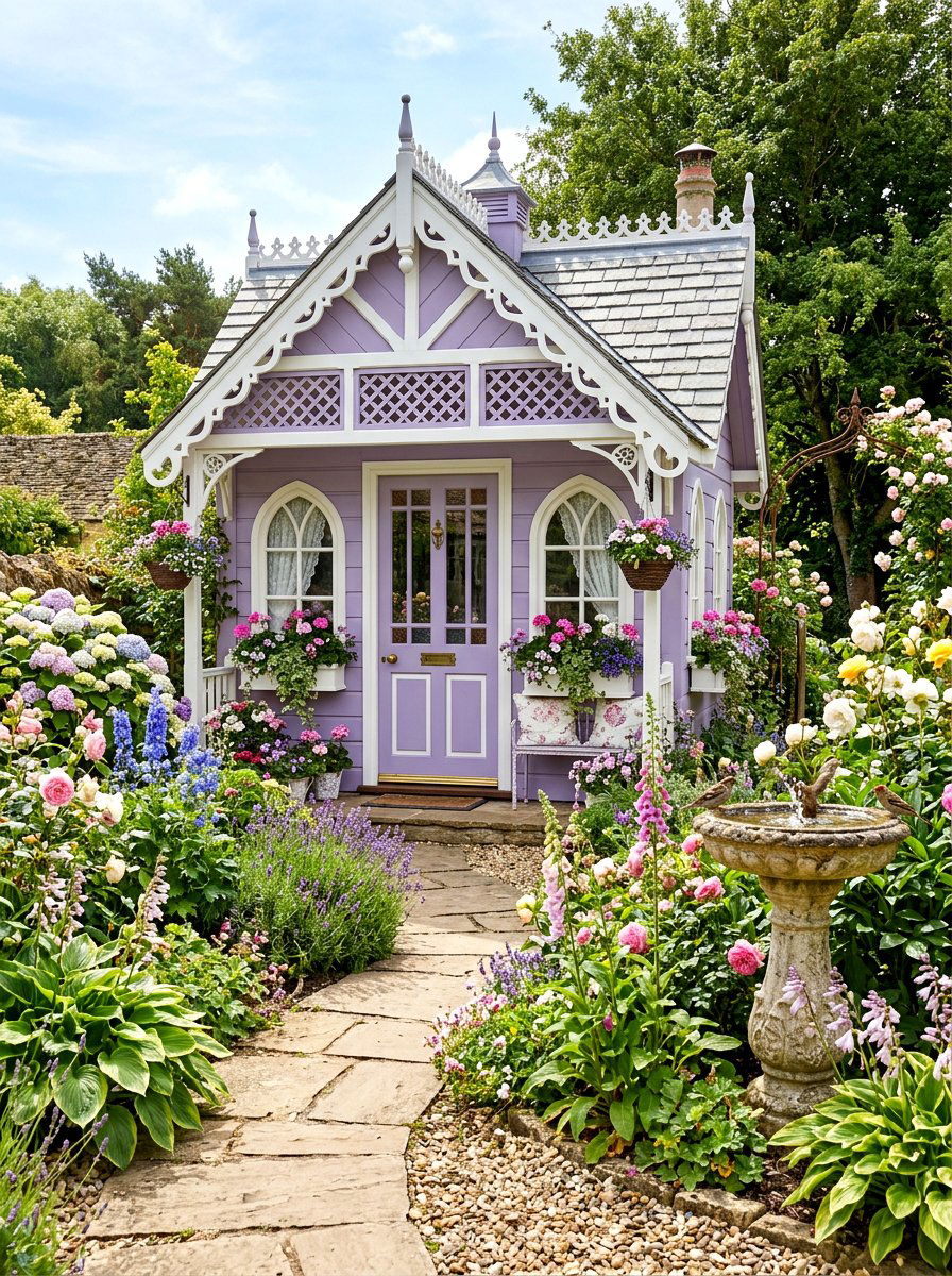 Victorian She Shed - 30 she shed backyard aesthetic ideas