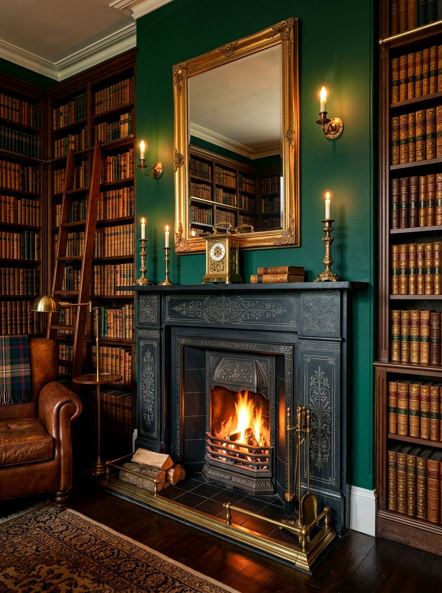 Victorian Slate Mantel - 30 traditional fireplace mantel ideas