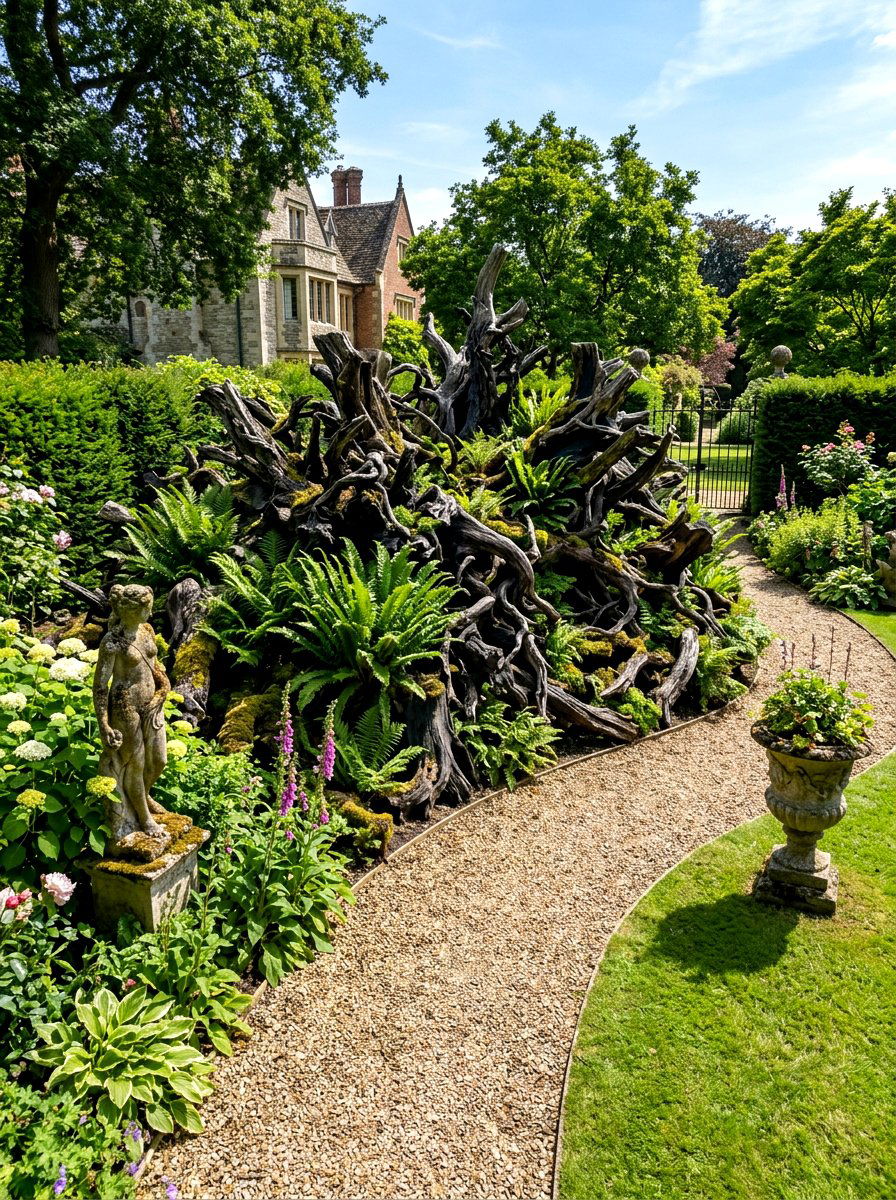 Victorian Stumpery Garden - 30 woodland fern border ideas