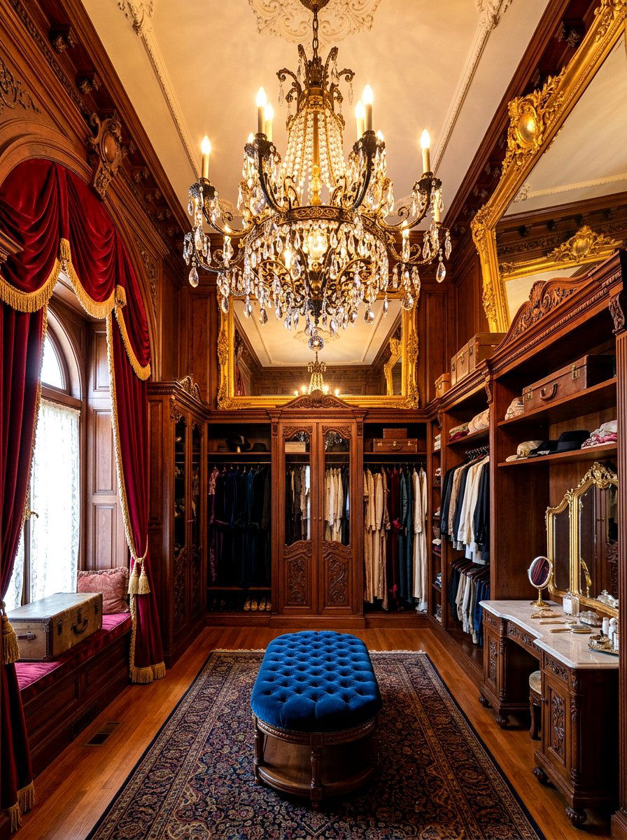 Victorian Style Chandelier - 30 closet chandelier ideas