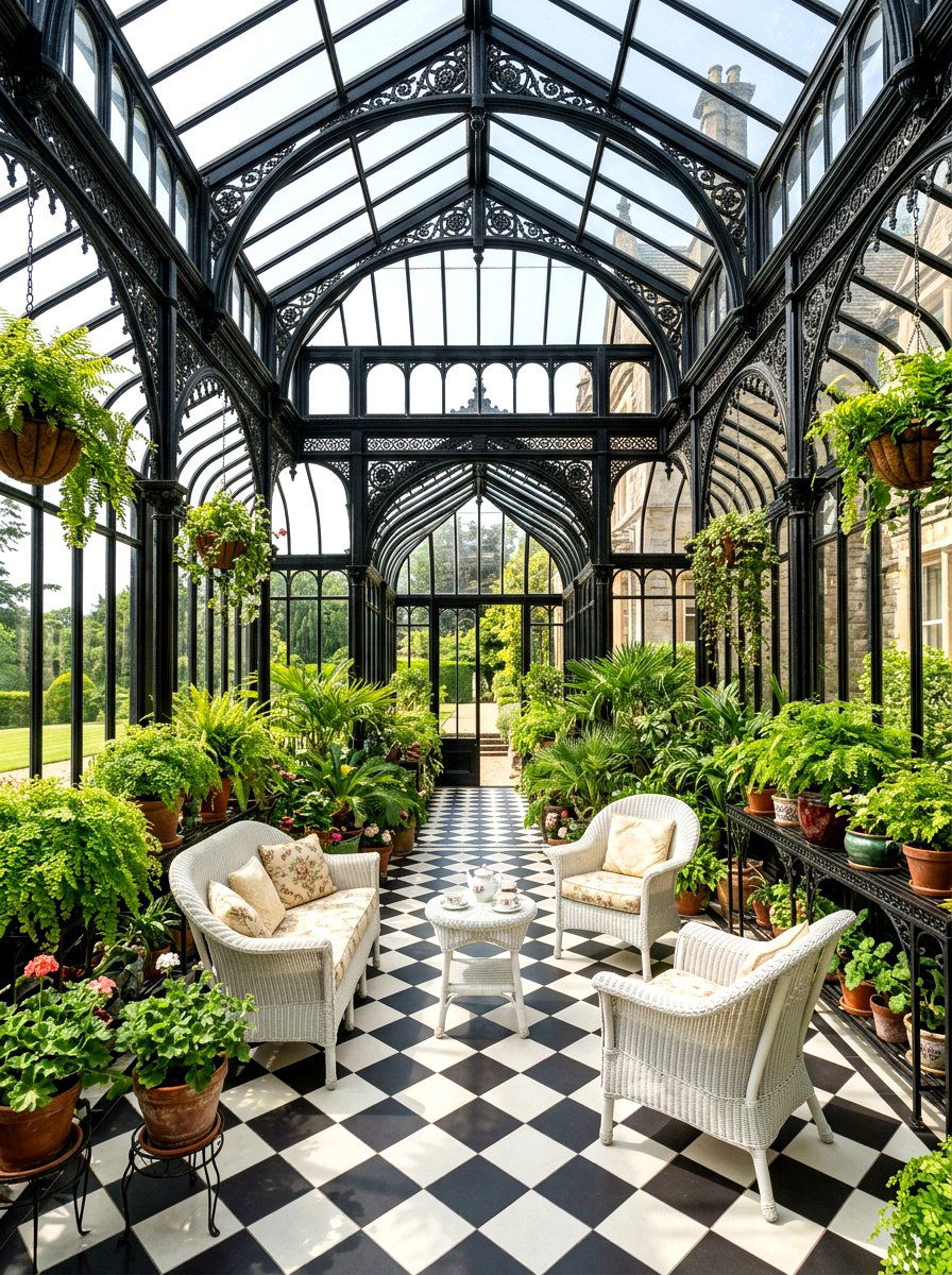 Victorian Style Conservatory - 30 cozy backyard room ideas