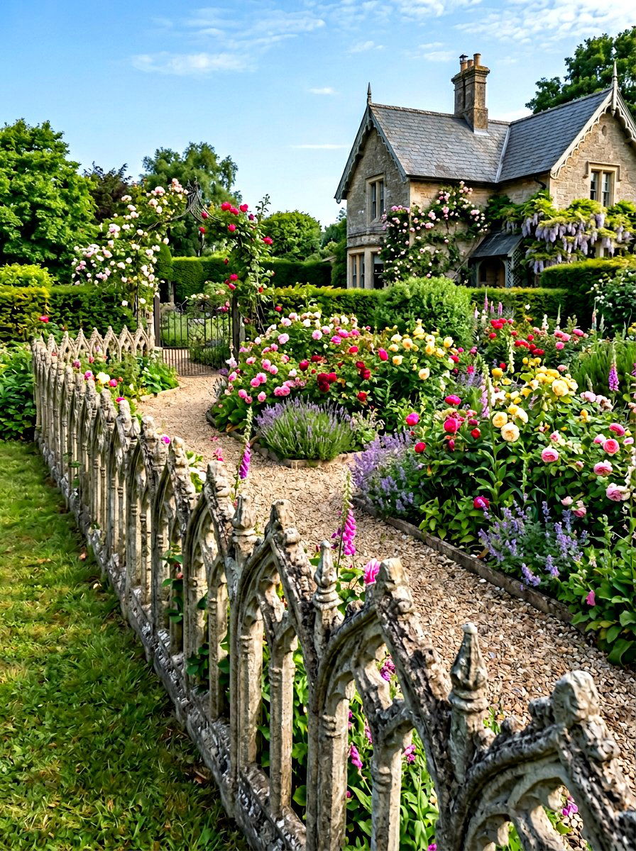 Victorian Style Edging - 30 concrete garden border ideas
