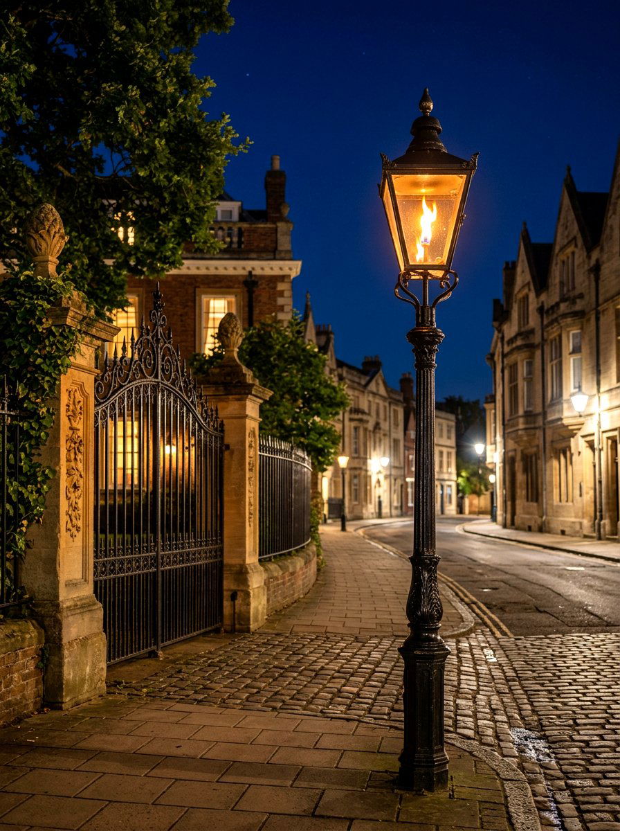 Victorian Style Gas Lantern - 30 lantern pathway ideas