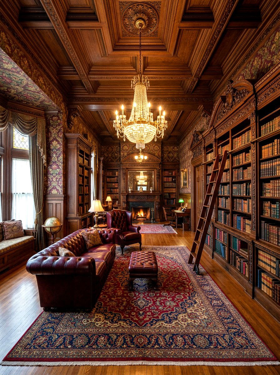 Victorian Style Home Library - 30 reading room ideas