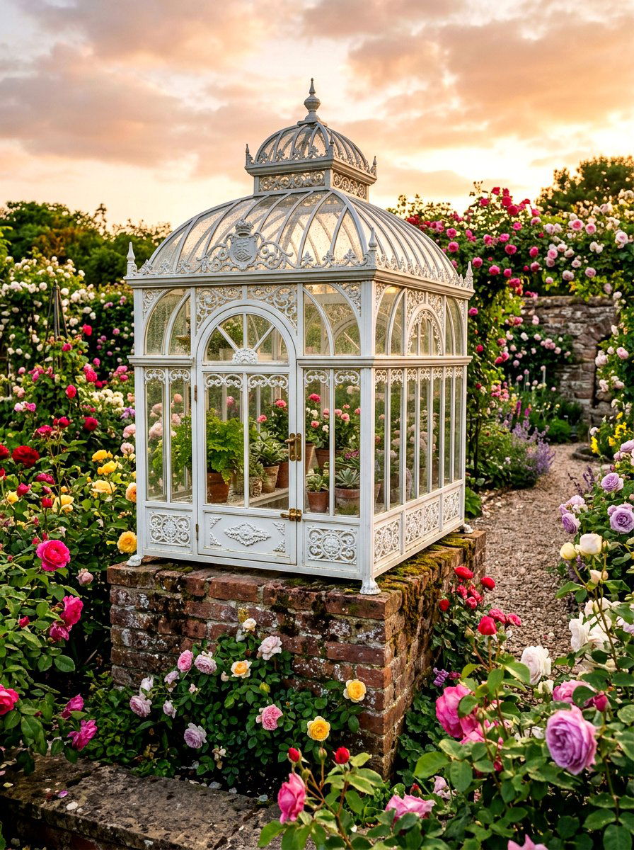 Victorian Style Mini Greenhouse - 30 mini backyard greenhouse ideas
