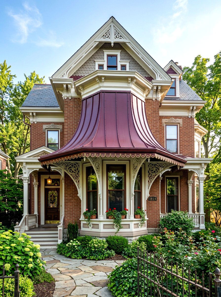 Victorian Style Scalloped Metal Awning - 30 scalloped awning ideas