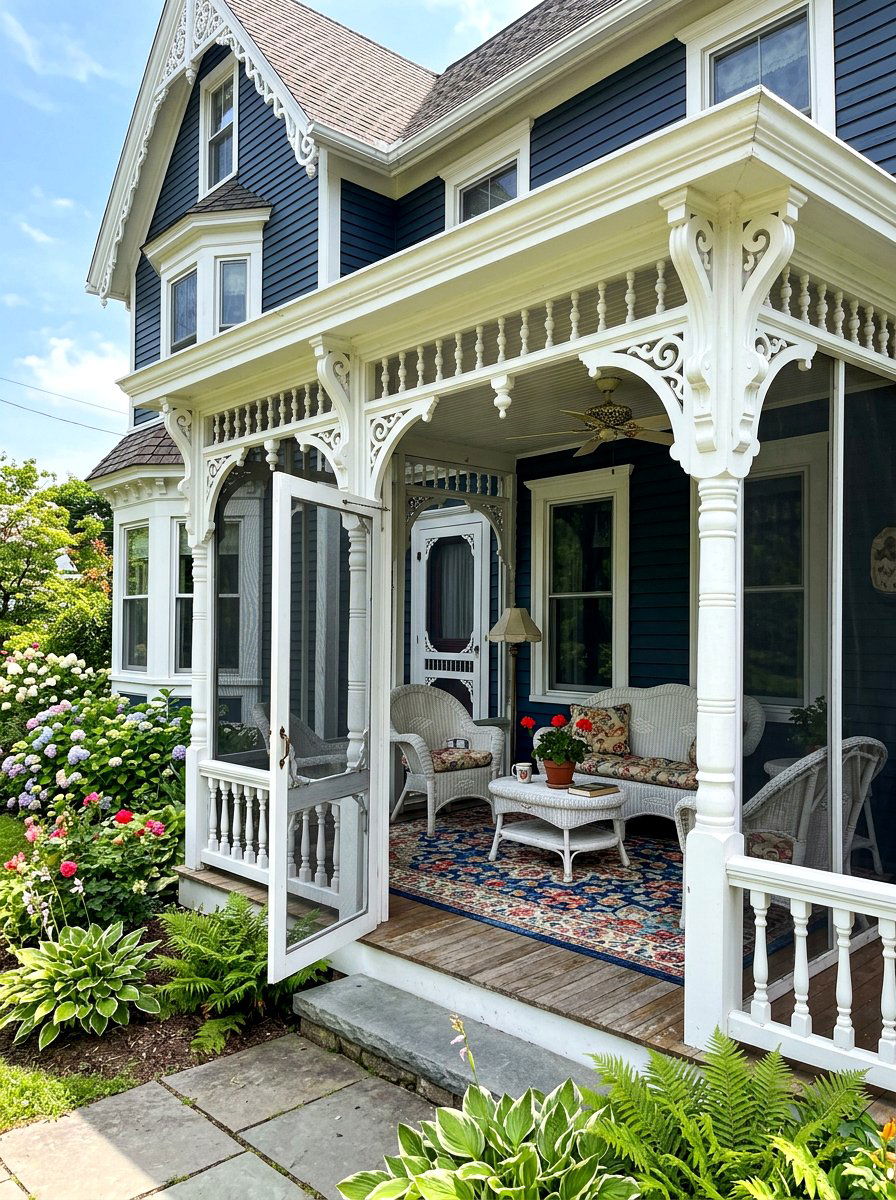 Victorian Style Screened Porch - 30 screened patio enclosure ideas
