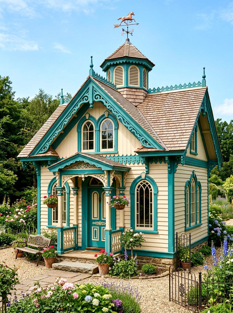 Victorian Style Shed - 30 cottage shed ideas