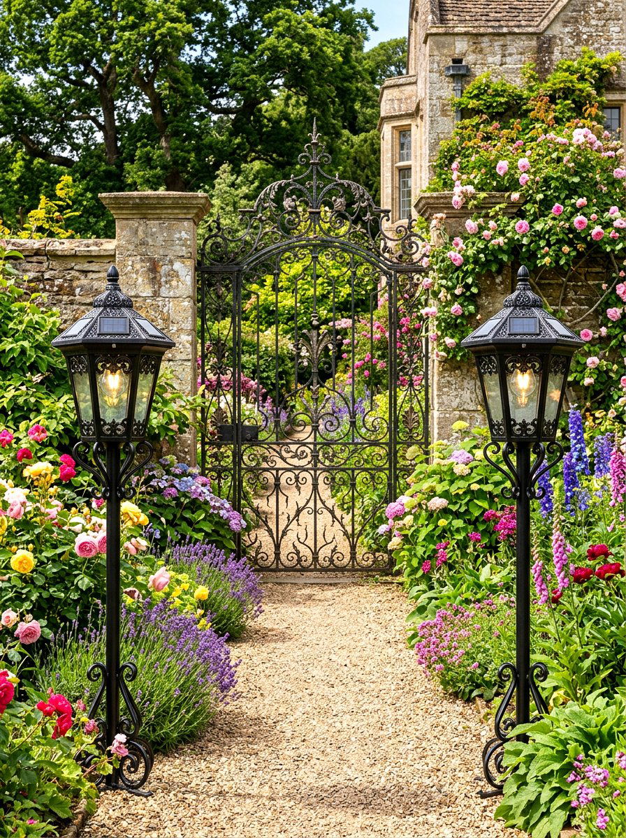 Victorian Style Solar Lanterns - 30 solar path lantern ideas