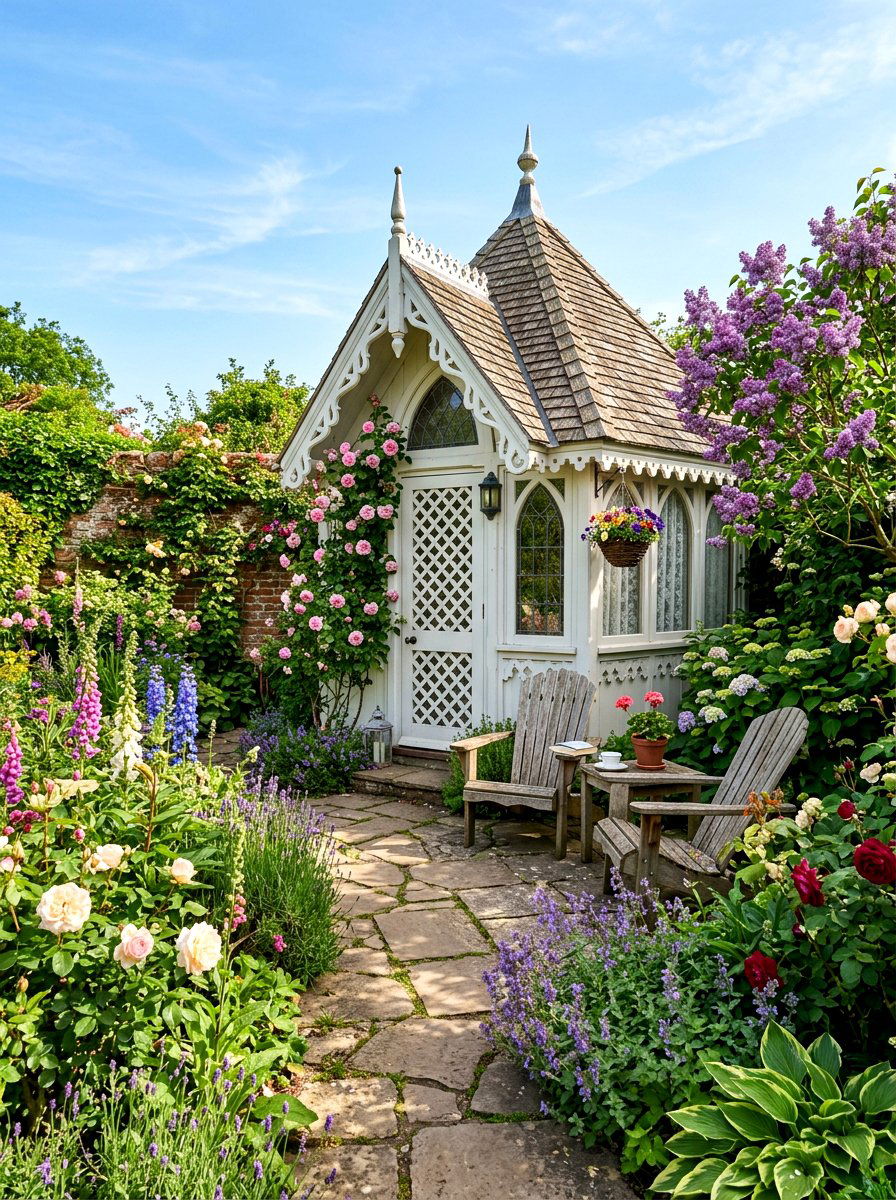 Victorian Summerhouse Garden - 30 Victorian garden ideas