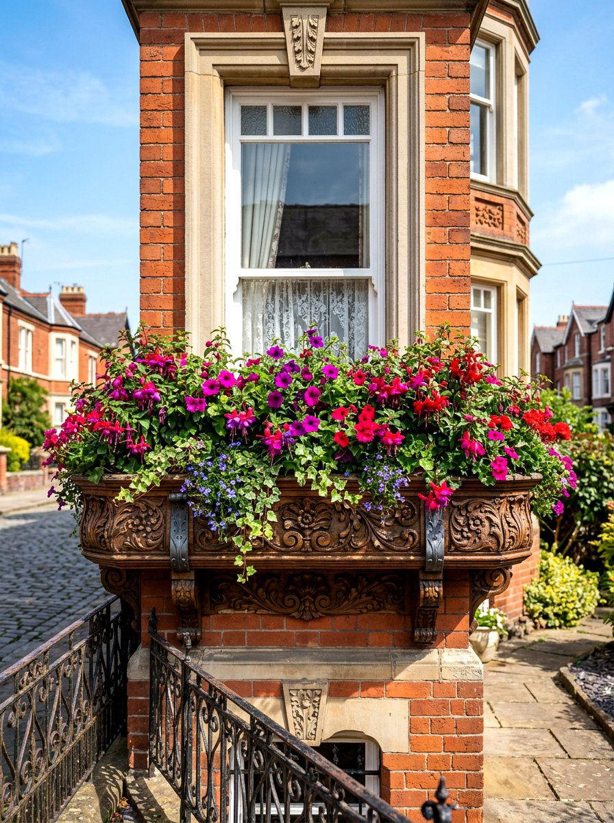 Victorian Window Box - 30 cottage window box ideas
