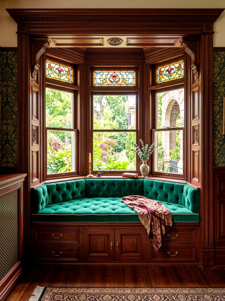 Victorian Window Seat Storage - 30 window seat bookshelf ideas