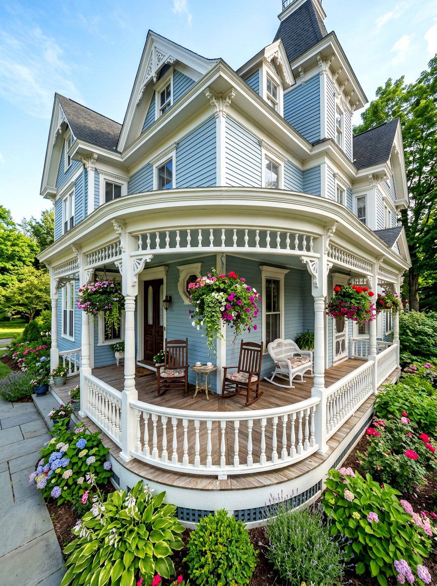 Victorian Wrap Around Porch - 30 house facade ideas