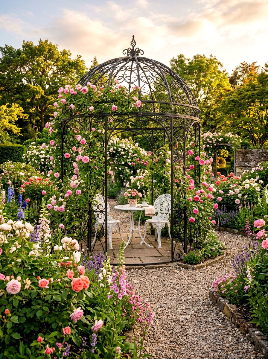 Victorian Wrought Iron Gazebo - 30 metal gazebo ideas