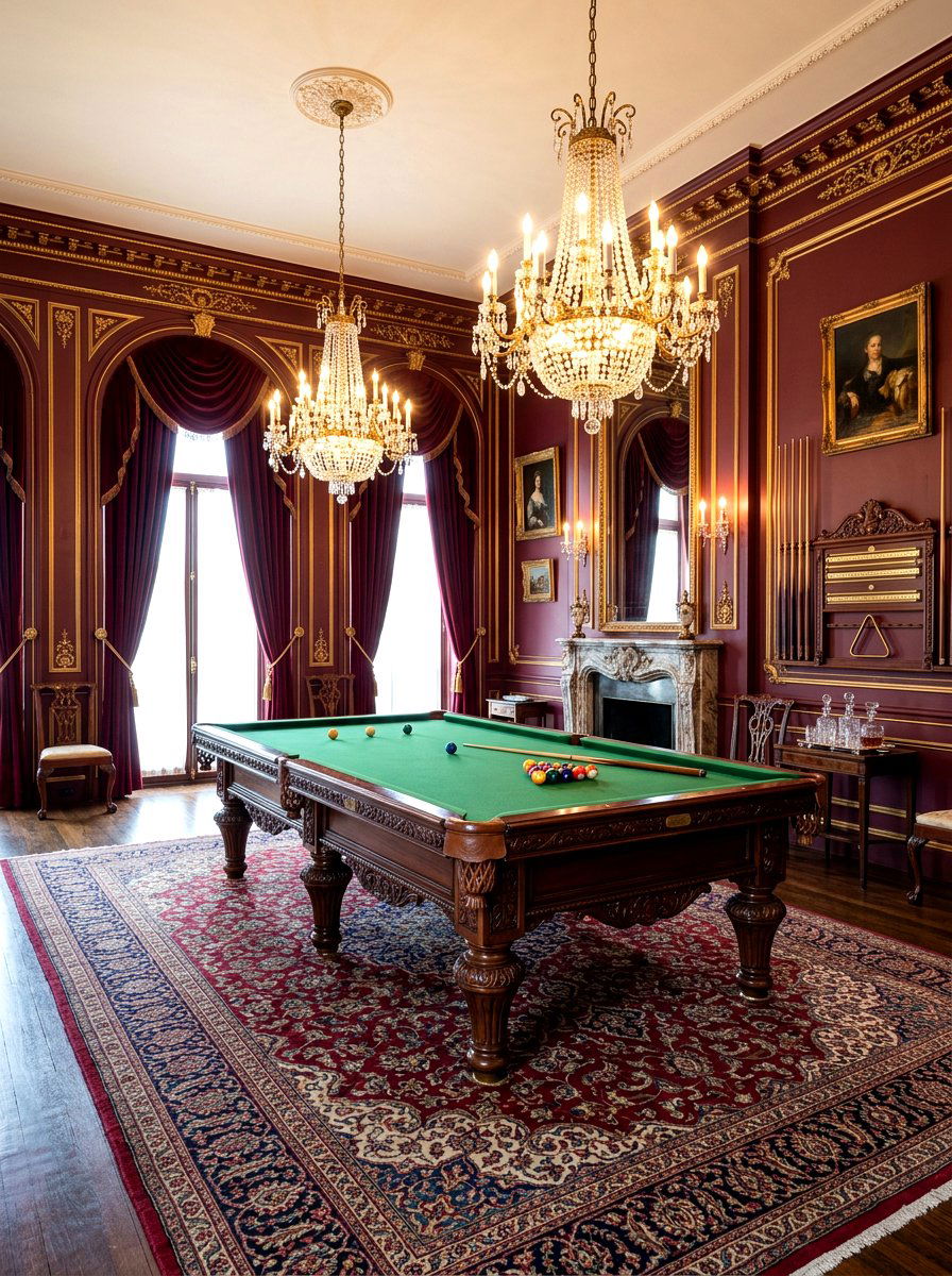 Victorian billiards parlor - 30 billiards room ideas