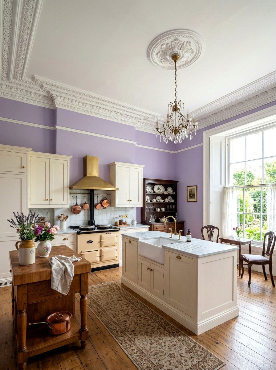 Victorian crown molding - 30 coquette kitchen ideas