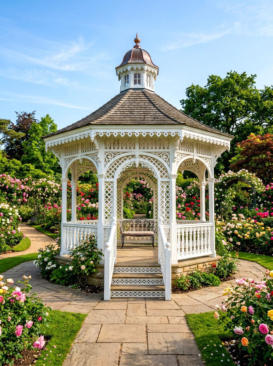 Victorian garden gazebo - 30 backyard gazebo ideas
