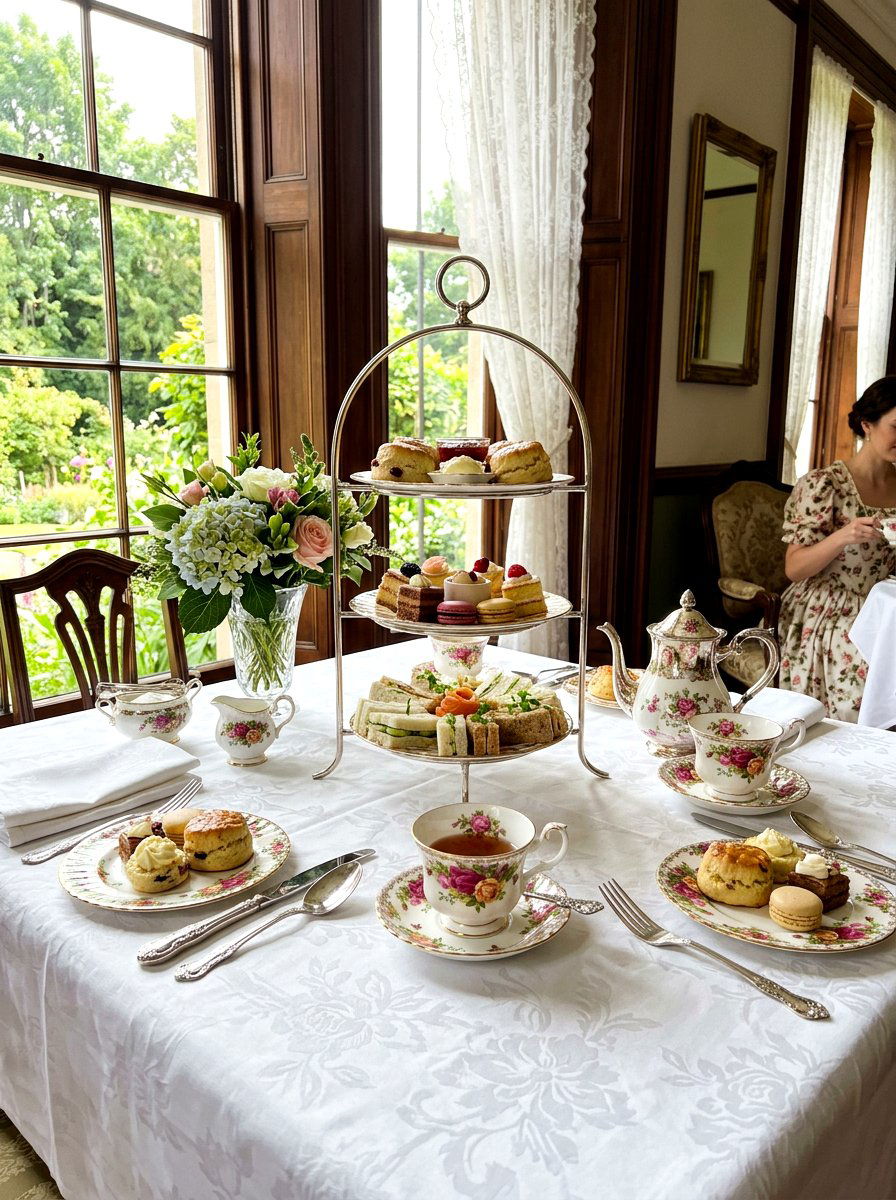 Victorian high tea table - 30 vintage tablescape ideas