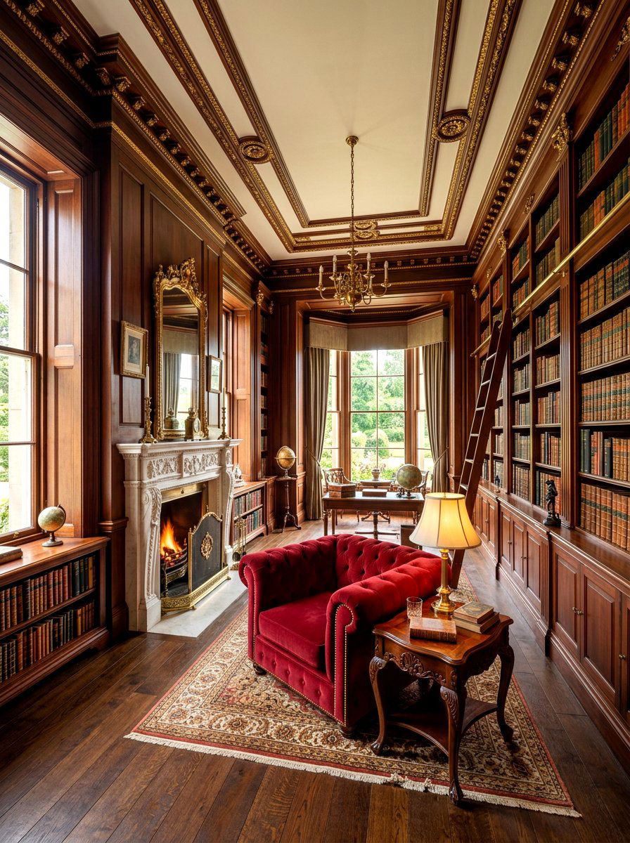 Victorian home library - 30 home library ideas