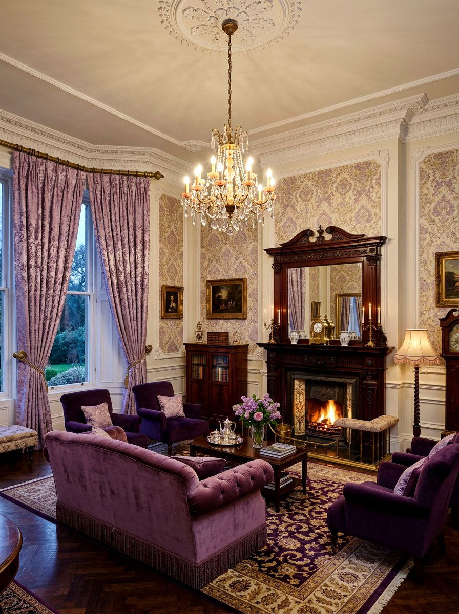 Victorian lilac style - 30 lilac living room ideas