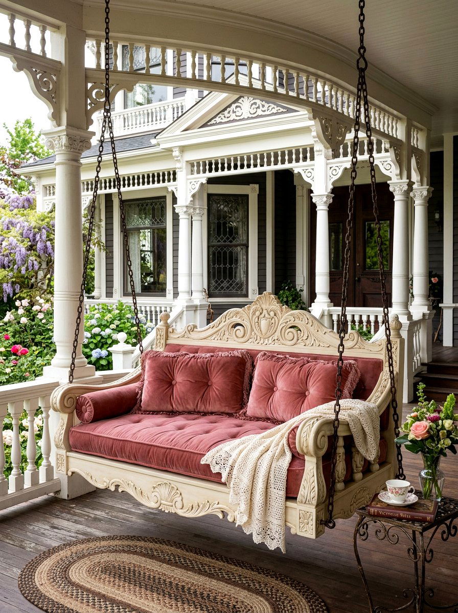 Victorian porch swing bed - 30 porch swing bed ideas