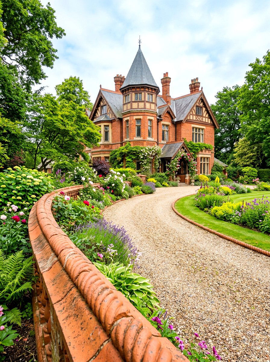Victorian rope edging - 30 driveway edging ideas
