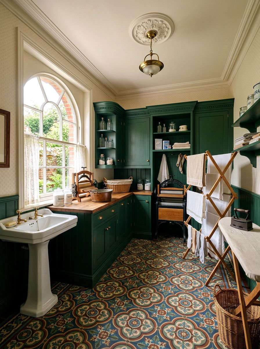 Victorian style laundry room - 30 vintage laundry room ideas
